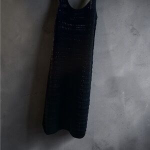 Old Navy navy blue crochet Midi Dress